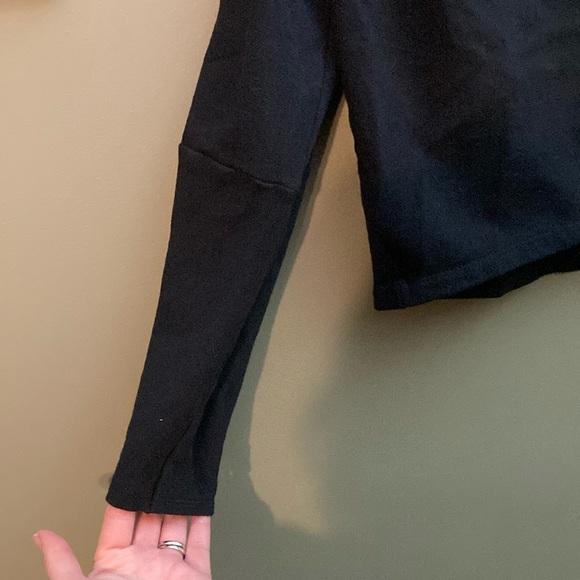 Zara Blue Boxy Crop Sweatshirt with Long Sleeves - Picture 5 of 12